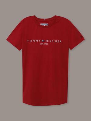 Polera De Niña Essential Cotton Rojo Tommy Hilfiger