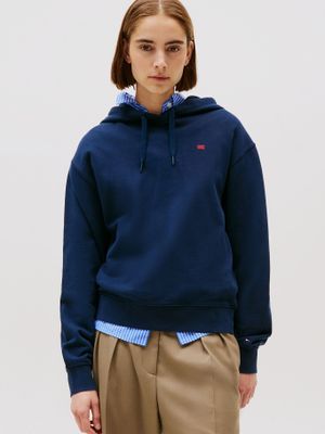 Polerón Hoodie Contrast Flag Logo Azul Tommy Hilfiger