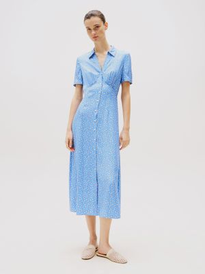 Vestido Con Estampado Floral Azul Tommy Hilfiger