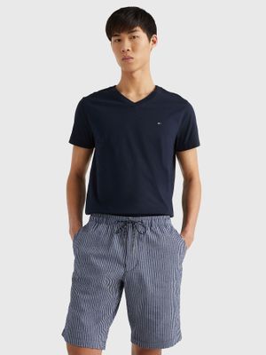 Polera Essential Cotton V-Neck Slim Fit Azul Tommy Hilfiger