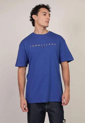 Polera Regular Fit Con Logo-Bordado Azul Tommy Jeans