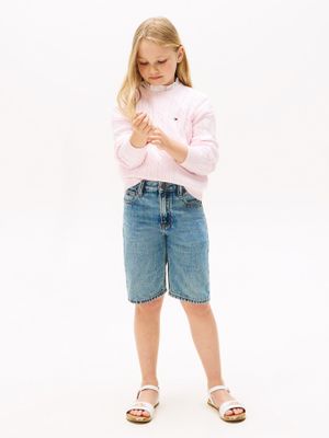 Imagen 2 del producto Sweater De Niña De Punto Trenzado Rosado Tommy Hilfiger