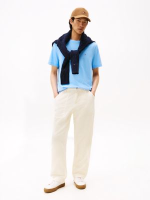 Imagen 2 del producto Polera Esencial Cot-Neck Regular Celeste Tommy Hilfiger