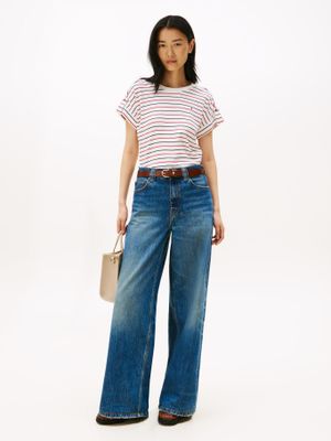 Imagen 2 del producto Polera Con Diseño y Rayas Blanco Tommy Hilfiger