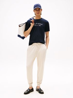 Joggers Essential Terry Con Logo Beige Tommy Hilfiger