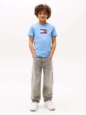 Imagen 2 del producto Polera Script Flag Logo Celeste Tommy Hilfiger