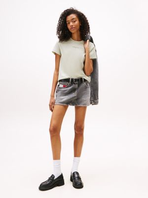 Imagen 2 del producto Polera Regular Fit Logo Lineal Verde Tommy Jeans