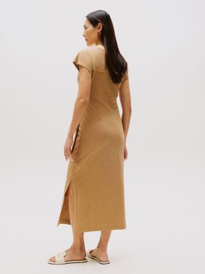 Imagen 2 del producto Vestido Midi Con Cuello Bote Beige Tommy Hilfiger