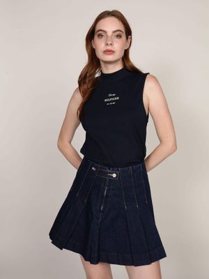 Polera Monotype Stripe Logo Azul Tommy Hilfiger