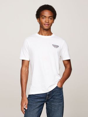 Polera Global Stripe Con Logo Blanco Tommy Hilfiger