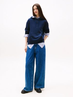 Imagen 2 del producto Polerón Hoodie Con Logo Lineal Azul Tommy Jeans