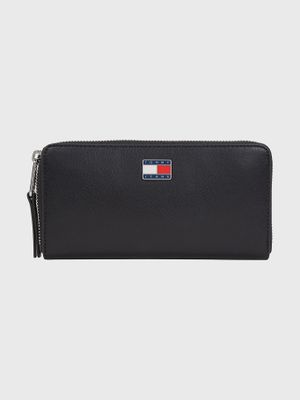 Billetera Pillow Con Cierre Negro Tommy Jeans