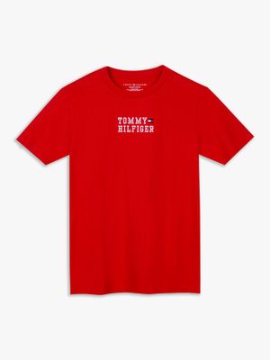 Polera De Niño Con Logo Icon Rojo Tommy Hilfiger