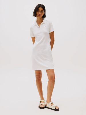 Vestido Polo 1985 De Corte Slim Blanco Tommy Hilfiger