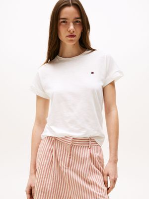 Polera Texturizada Con Logo Blanco YBL Tommy Hilfiger