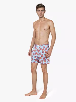 Traje De Baño C/ Estampado Celeste Tommy Hilfiger