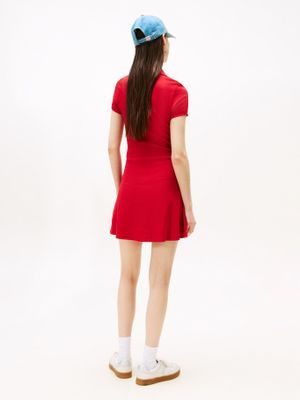 Imagen 2 del producto Vestido Tipo Polo Con Logo Rojo Tommy Jeans