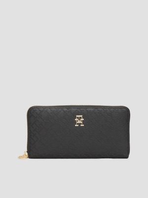 Billetera Monograma Negro Tommy Hilfiger
