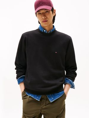 Polerón Solid  Cuello Redondo Negro BDS Tommy Hilfiger