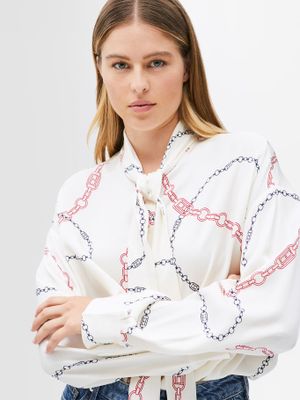 Imagen 2 del producto Blusa Estampada De Viscosa Beige Tommy Hilfiger