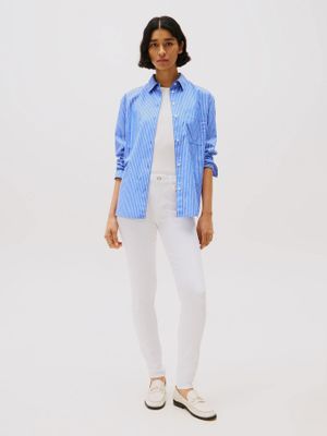 Jeans Como Skinny De Talle Medio Blanco Tommy Hilfiger