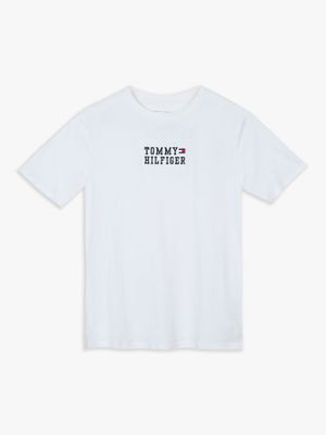 Polera De Niño Con Logo Icon Blanco Tommy Hilfiger