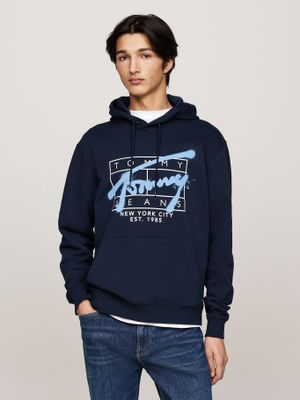 Imagen 1 del producto Polerón Hoodie Con Logo Graffiti Azul Tommy Hilfiger