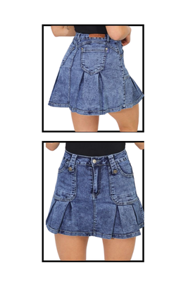 Imagen 2 del producto Falda Jeans Con Short Mujer Rose