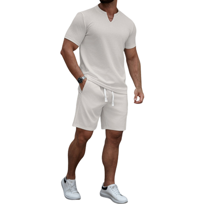 Camisa Lino Hombre Cuello V