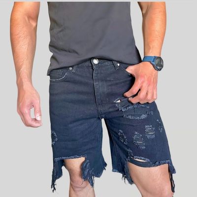 Short Jeans Hombre Super Destroyed