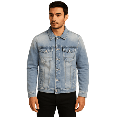 Chaqueta Jeans Mezclilla Slim Hombre