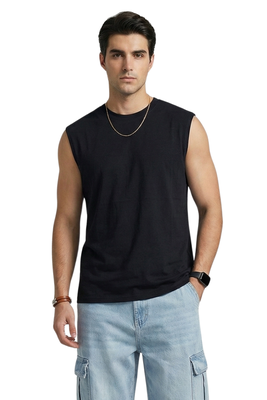 Polera Sin Manga Musculosa Unicolor Hombre Hercules