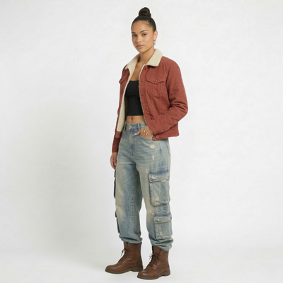 Imagen 2 del producto Chaqueta Mezclilla Jeans Chiporro Mujer Coral