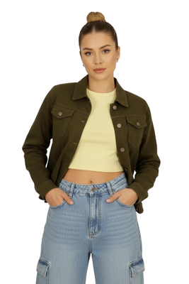 Chaqueta Jeans Mezclilla Colors Mujer