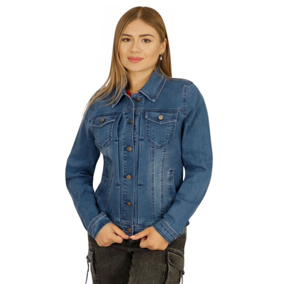 Chaqueta Jeans Mezclilla Colors Mujer