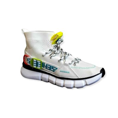 Zapatilla Urbana Broche Alta Hombre Blanca