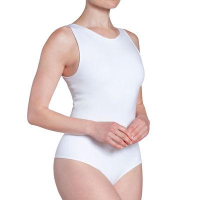 Body Sin Manga Escote Ojal Blanco