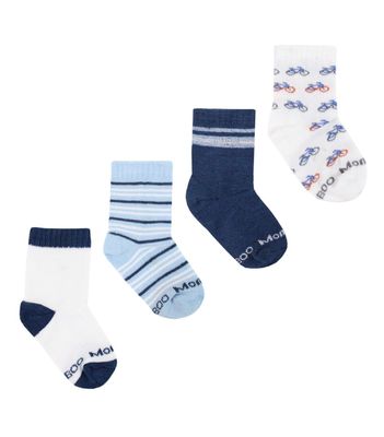 4 Pares Calcetín Bamboo Bebé Moto Monarch