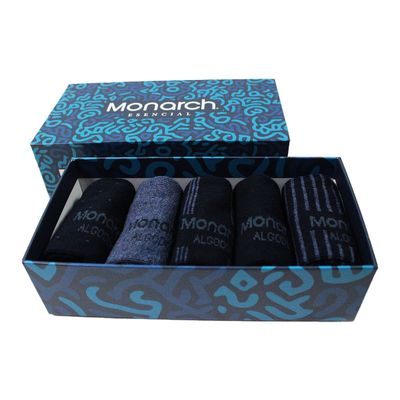 Imagen 2 del producto 5 Pares Calcetines Cotton 0/4 Hombre Monarch ¡Especial Navidad!