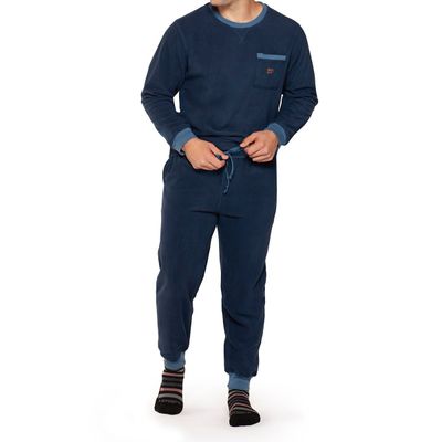 Pijama Polar Térmico Azul Heat Holders