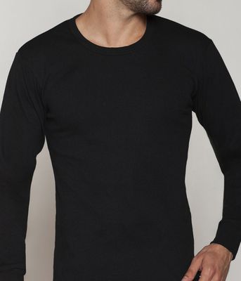 Imagen 2 del producto Camiseta M/Larga Cuello Polo Hombre Algodón Negro