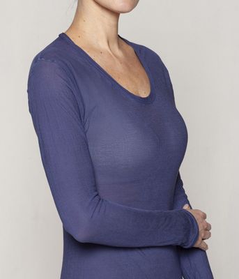 Imagen 2 del producto Polera Skin Top Escote Redondo Azul Lasst