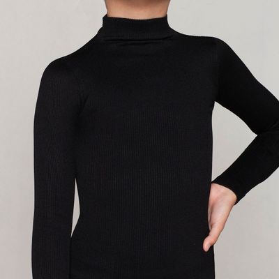 Beatle Infantil Esencial Acanalado Negro Monarch