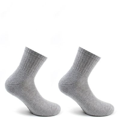 2 Pares Calcetines Algodón Deportivo Liso Gris