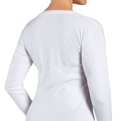 Imagen 2 del producto Camiseta Cuello V Manga Larga Blanco Monarch