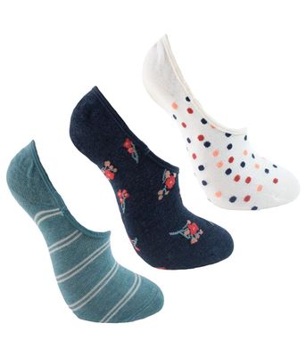 3 Pares Calcetín Bamboo Flores Monarch