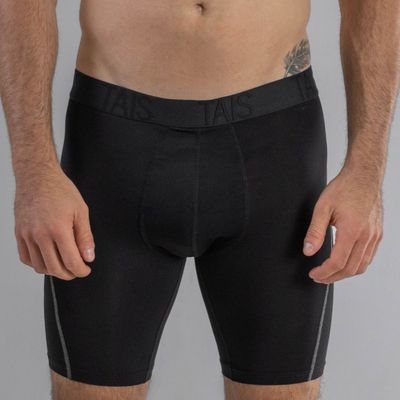 2 Unidades Boxer Largo Sport Liso Negro Happy Boolls