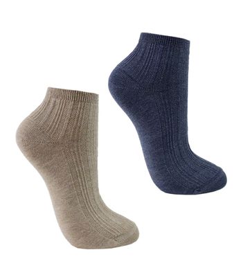 2 Pares Calcetín Bamboo Relieve Monarch