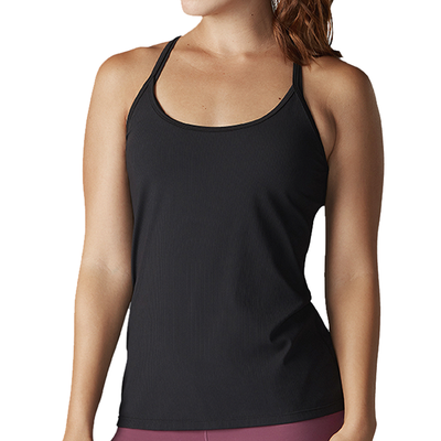 Ribbed Tank Negro