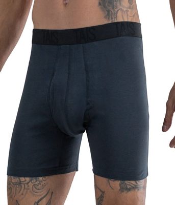 2 Unidades Boxer Largo Liso Azul Happy Boolls